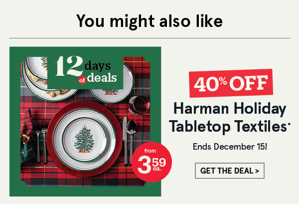 Harman Christmas Table Textiles 40% Off