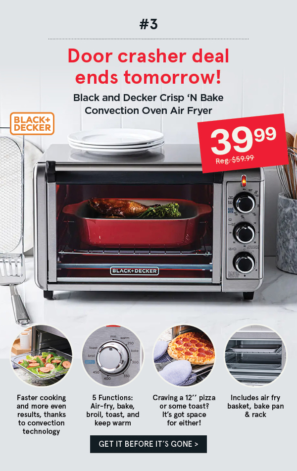 Black and Decker Crisp 'N Bake Convection Oven Air Fryer