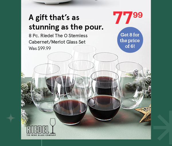 Riedel The O 'Pay 6 Get 8' Stemless Cabernet-Merlot Glass