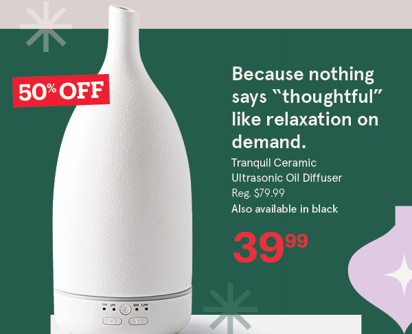 Tranquil Ceramic Ultrasonic Oil Diffuser