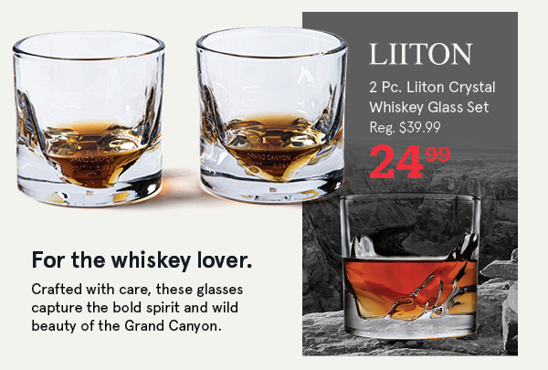 Liiton Crystal 'Grand Canyon' Whiskey Glass - Set of 2