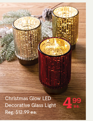 Christmas Glow 'Mercury Glass' LED Decorative Glass Light