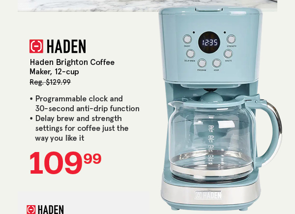 Haden Brighton Programmable Coffee Maker