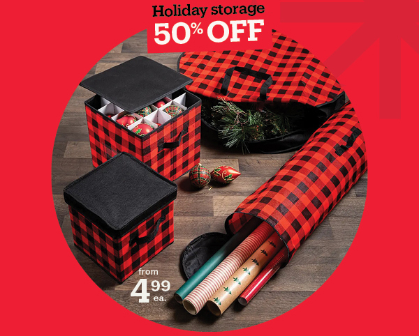 Holiday Storage up to 50% off