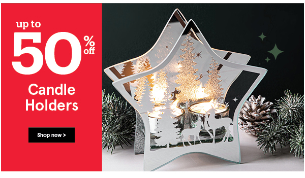 Holiday Candle Holders up to 50% off