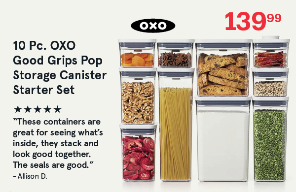 OXO Good Grips Pop 2.0 Storage Canister Starter Combo - Set of 10