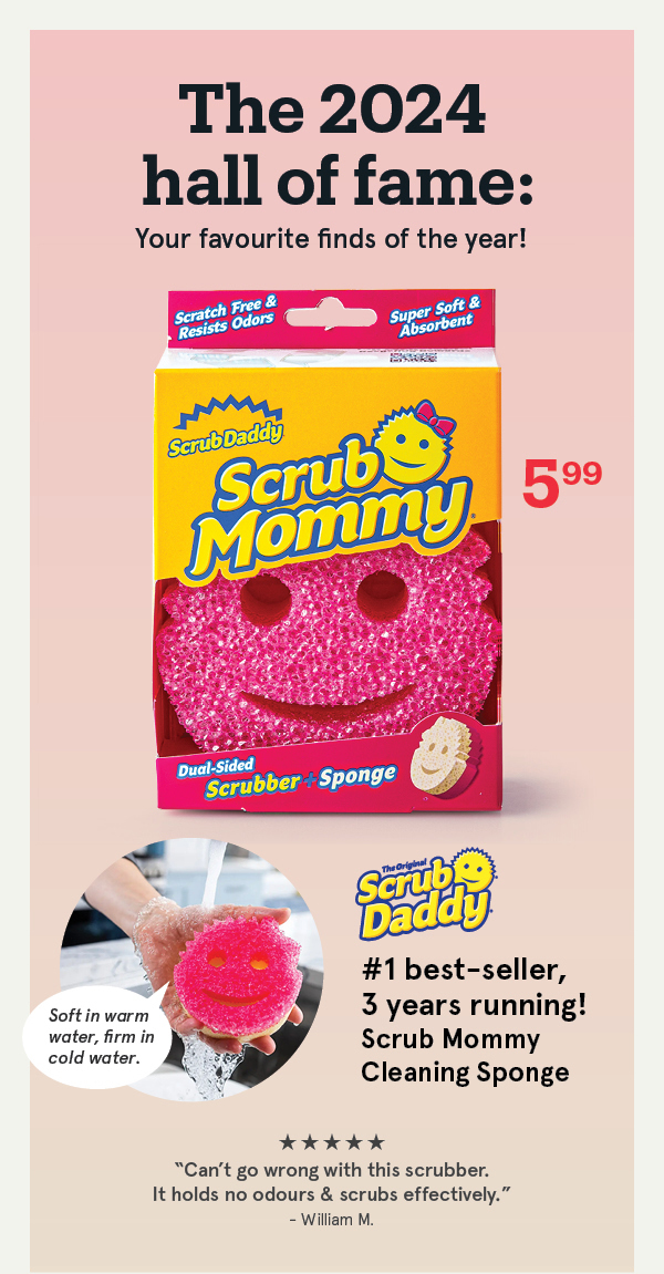 Top Items 2024: Scrub Daddy 'Scrub Mommy' Dual-Sided Scrubber & Sponge