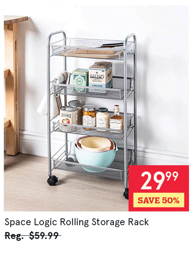 Space Logic Rolling Storage Rack 