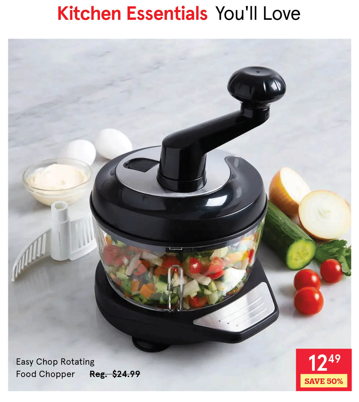 Easy Chop Rotating Food Chopper