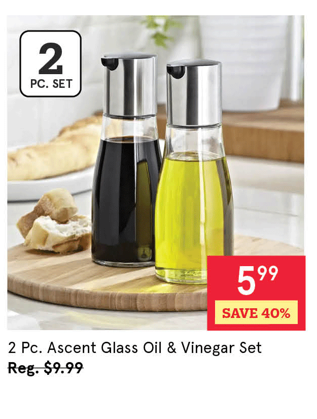 Ascent Glass Oil & Vinegar - Set of 2