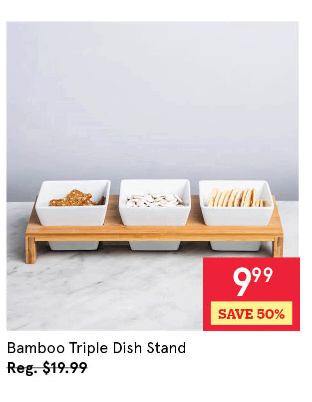 Bamboo Triple Dish Stand