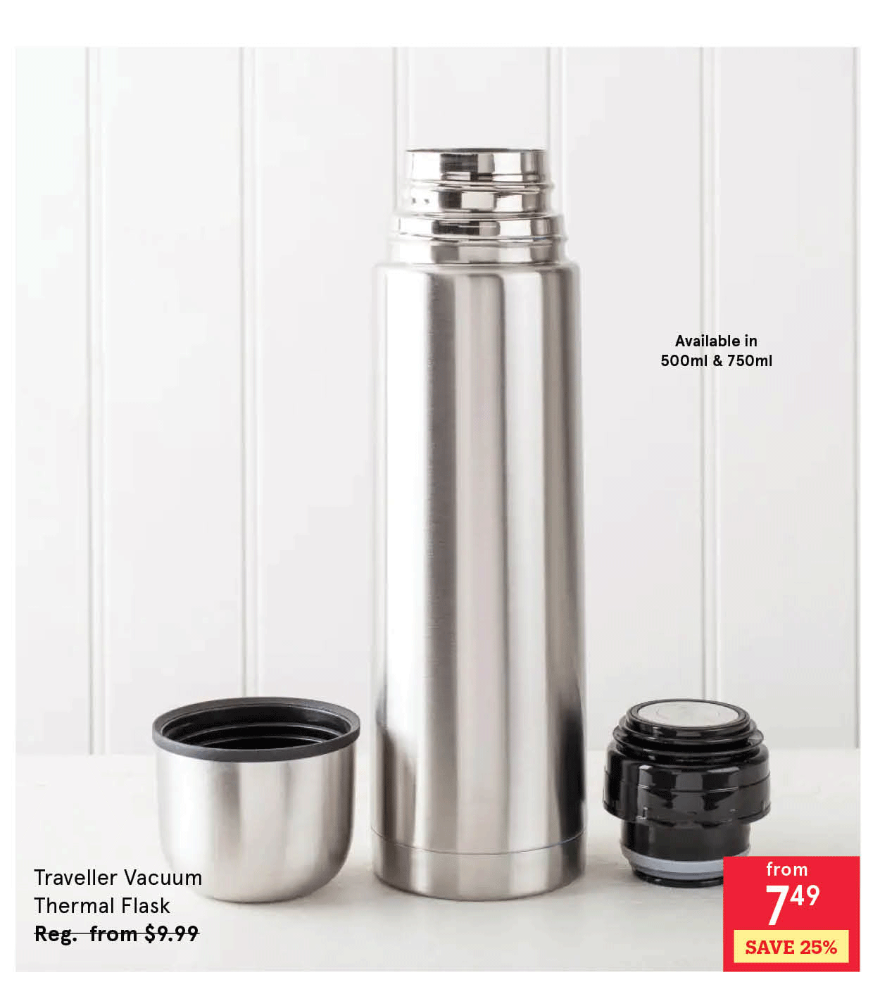 Traveller Vacuum Thermal Flask 500ml (Stainless Steel)