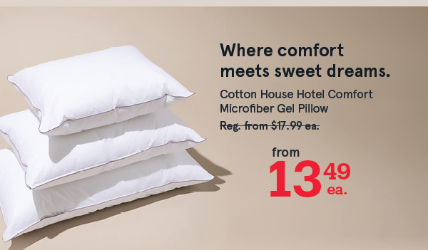 Cotton House Hotel Comfort Microfiber Gel Pillow