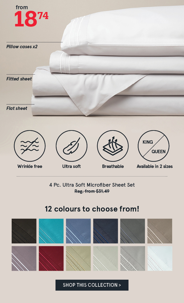 Hotel & Home Microfiber Sheets