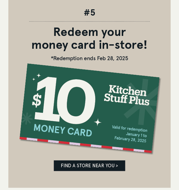 Redeem your money card in-store