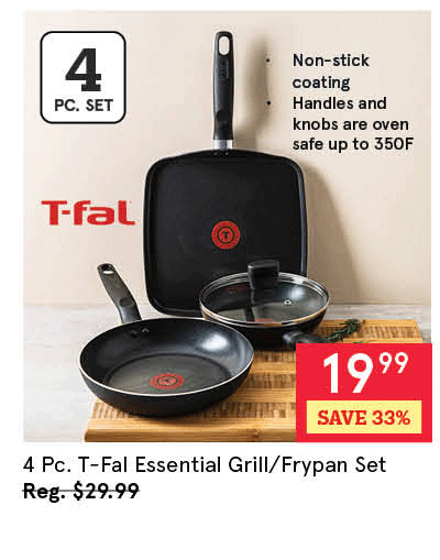 T-Fal Essential Grill/Frypan Combo - Set of 4 