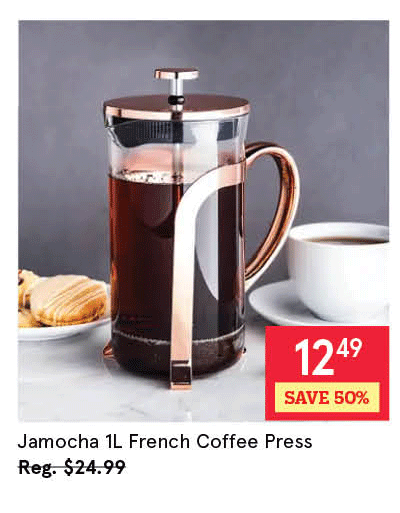 Jamocha 1L French Coffee Press (Rose Gold)