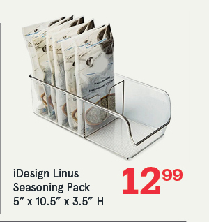 iDesign Linus Pantry Organizer Seasoning Pack 5x10.5"