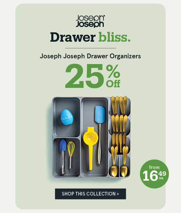 Joseph Joseph Kitchen Organizers 25% off