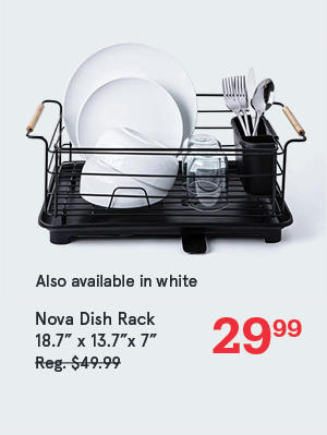 Nova Dish Rack with Bamboo Handles