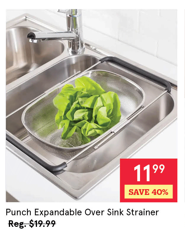 Punch Expandable Over Sink Strainer 