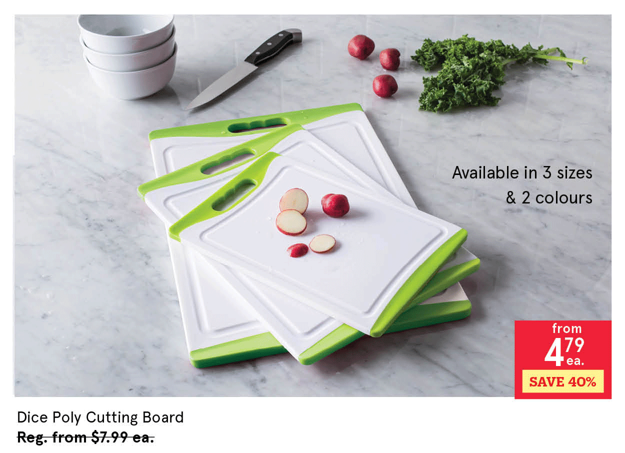 Dice Small Poly Cutting Board 