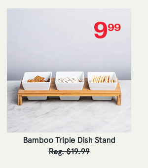 Bamboo Triple Dish Stand