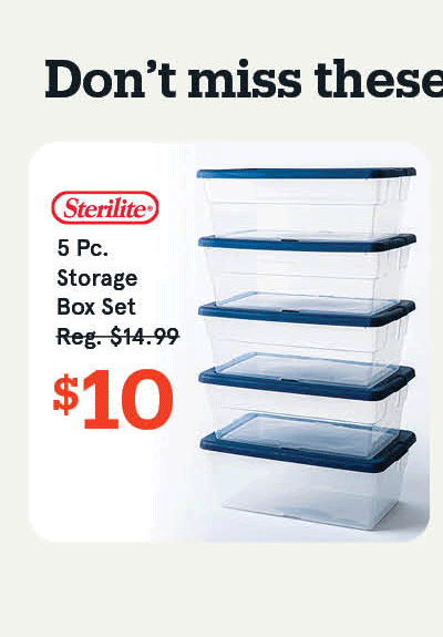 Sterilite Box Storage Bin Sets