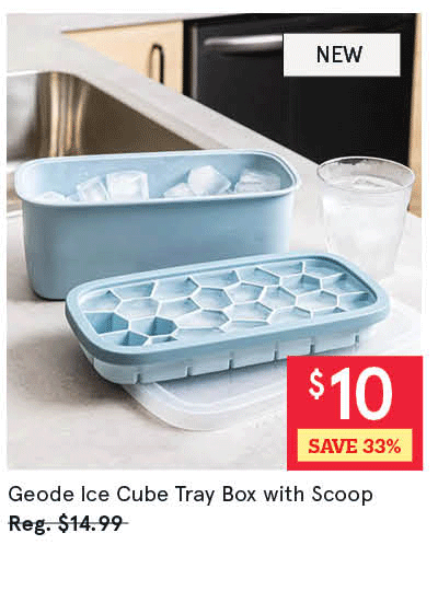 Geode Ice Cube Tray Box with Scoop