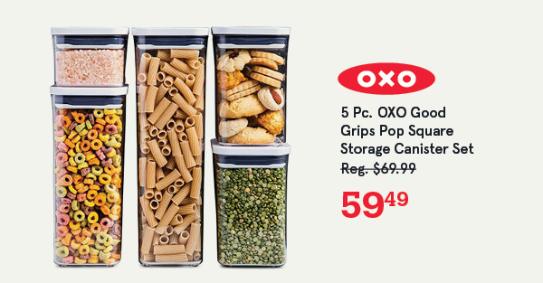 OXO Good Grips Pop Square Storage Canister Combo Set of 5