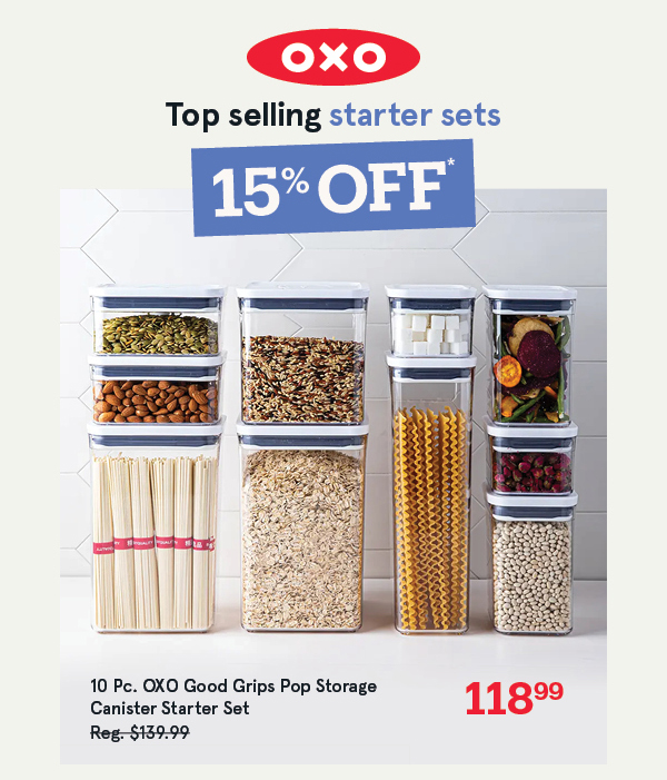 OXO Good Grips Pop 2.0 Storage Canister Starter Combo - Set of 10