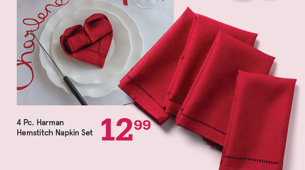 Harman Hemstitch Polyester Napkin - Set of 4