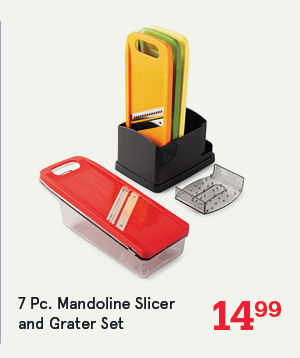 Quick Prep Mandoline Slicer and Grater - Set of 7