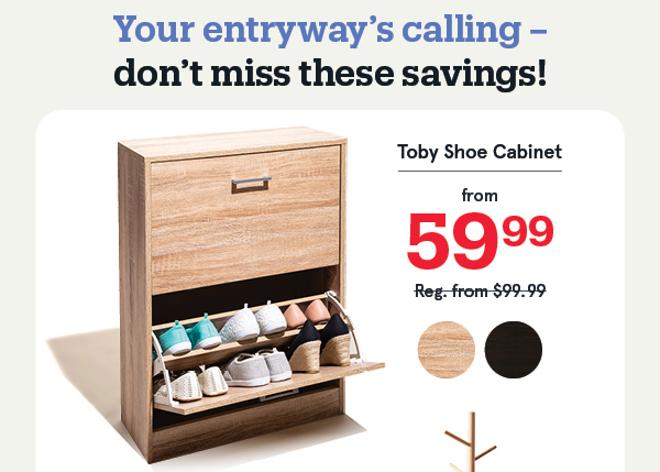 Toby Shoe Cabinets from $59.99