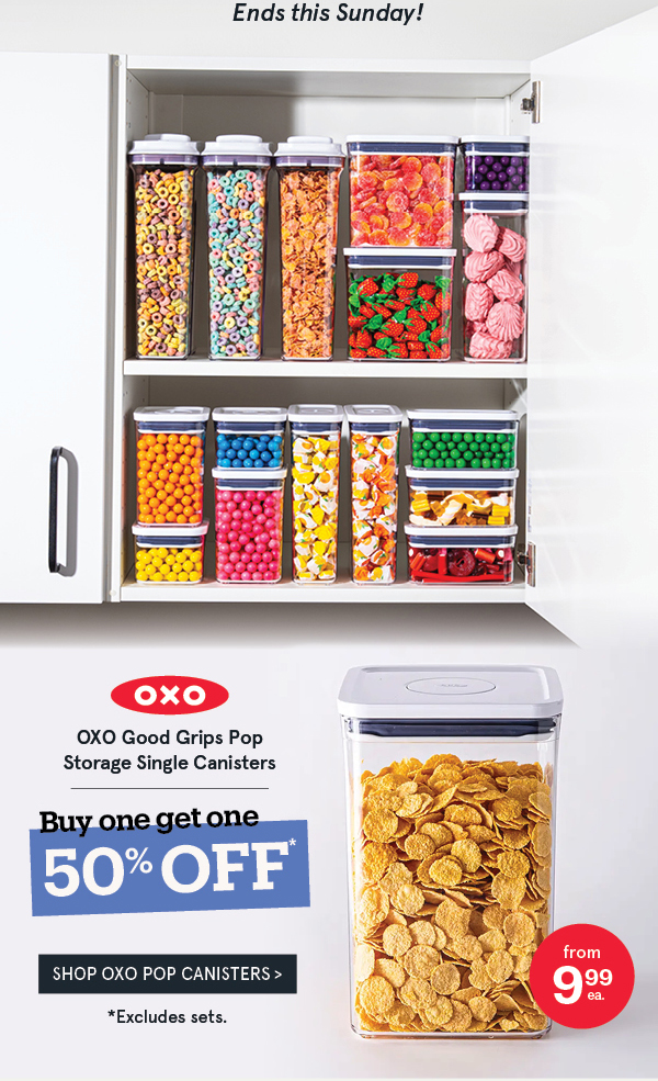 OXO Pop Canisters BOGO 50% Off