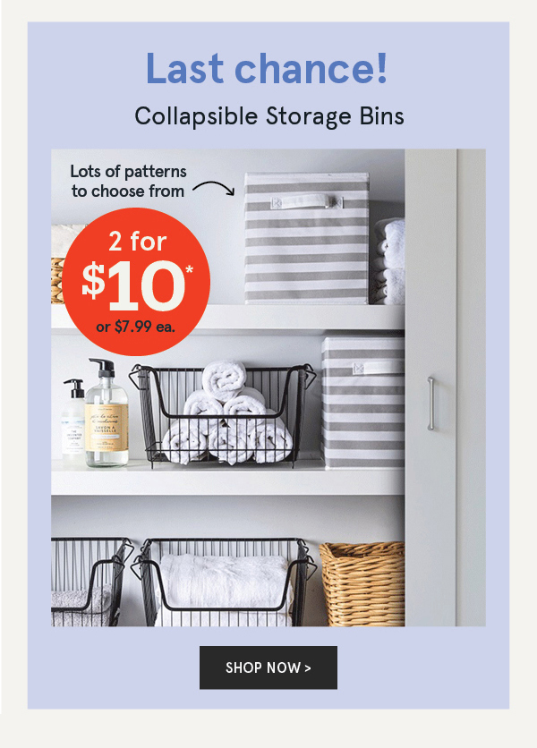 Collapsible Storage Bins 2 for $10