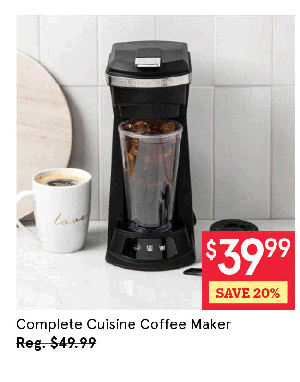  Complete Cuisine 4-In-1 Single Serve Coffee Maker 