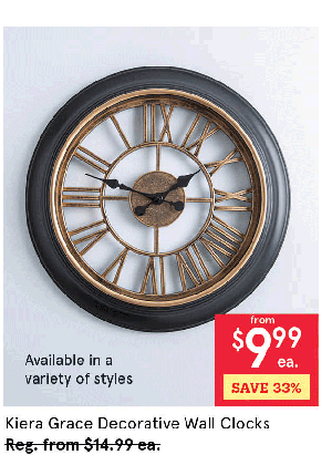 Kiera Grace Decorative Wall Clocksv