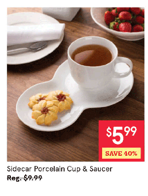 Side Car Porcelain Cup & Saucer