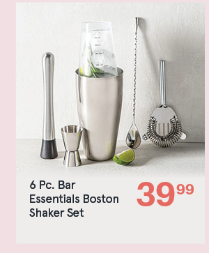 Bar Essentials Boston Shaker Combo - Set of 6