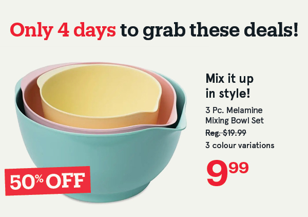 Triplet Melamine Mixing Bowl - Set of 3