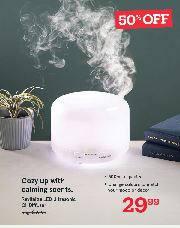 Revitalize LED Ultrasonic Oil Diffuser