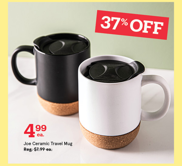 Joe Ceramic Travel Mug with Cork Base 350mL