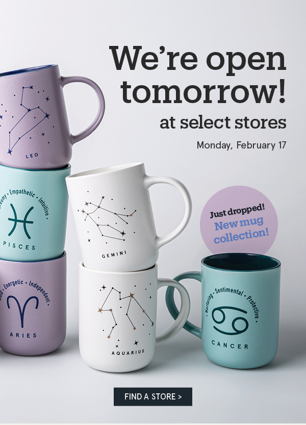 Select Stores Open tomorrow