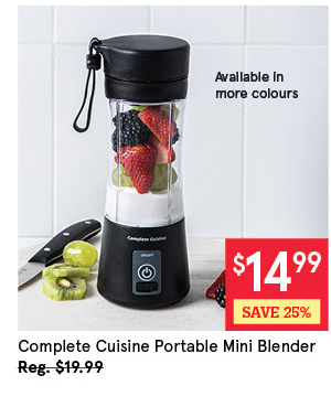 Complete Cuisine Portable Rechargeable Mini Blender