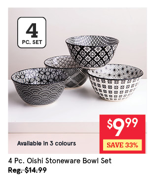 KSP Oishi 'Assorted' Stoneware Bowl - Set of 4