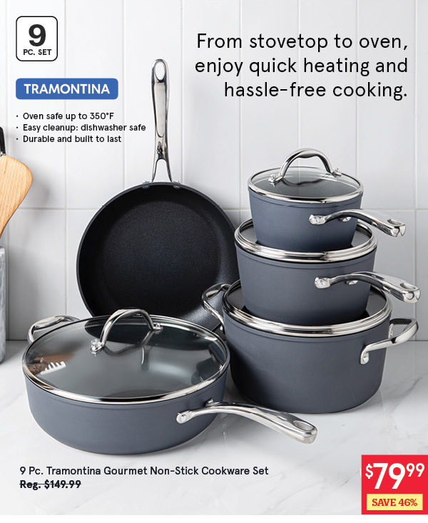 Tramontina Gourmet Non-Stick Cookware Combo - Set of 9