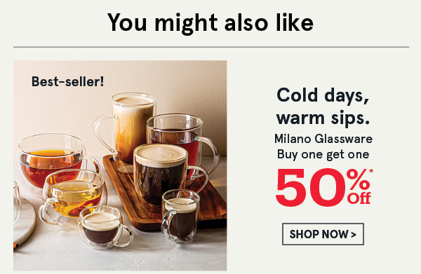 Milano Double Wall Glassware BOGO 50% OFF