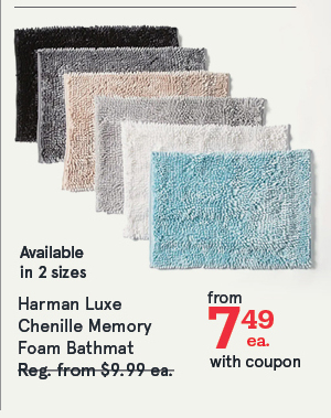 Harman Luxe Chenille Memory Foam Bathmat 