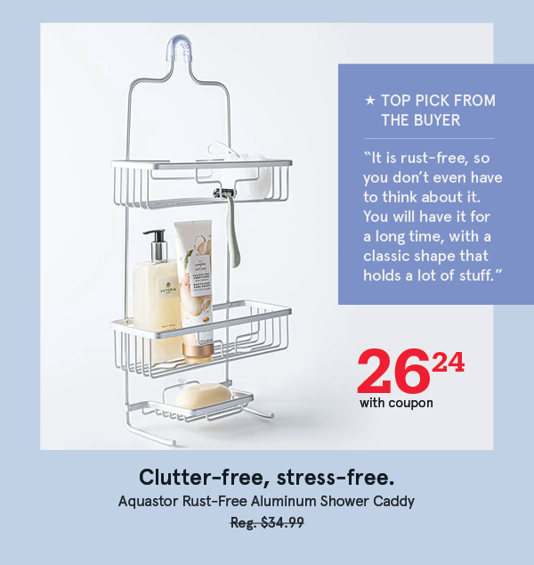 Aquastor Rust-Free Aluminum Shower Caddy